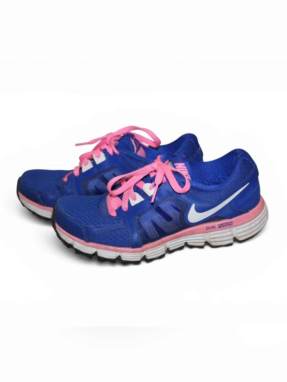 Nike Women Dual Fusion Running Shoes - Blue with Pink Accents